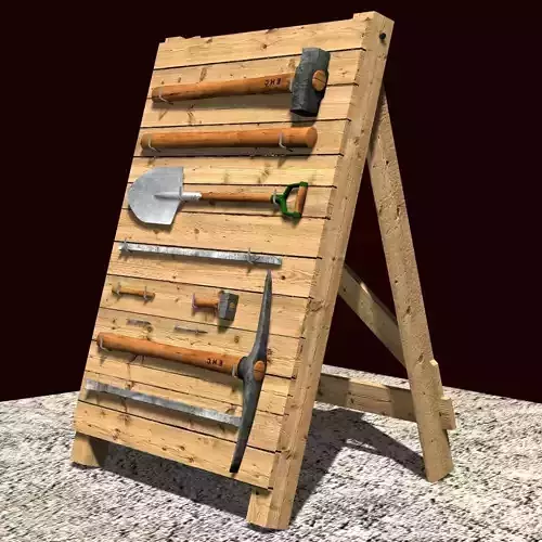 Toolholder - Tool Stand Low-poly 3D model