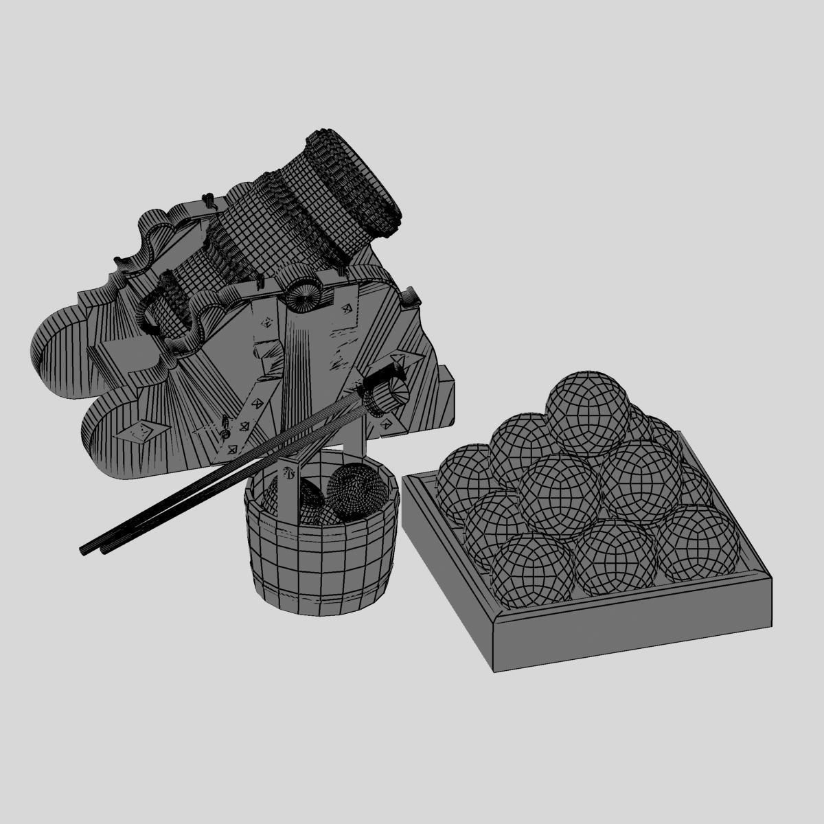 Howitzer 365-06 500lbs Low-poly 3D model_7