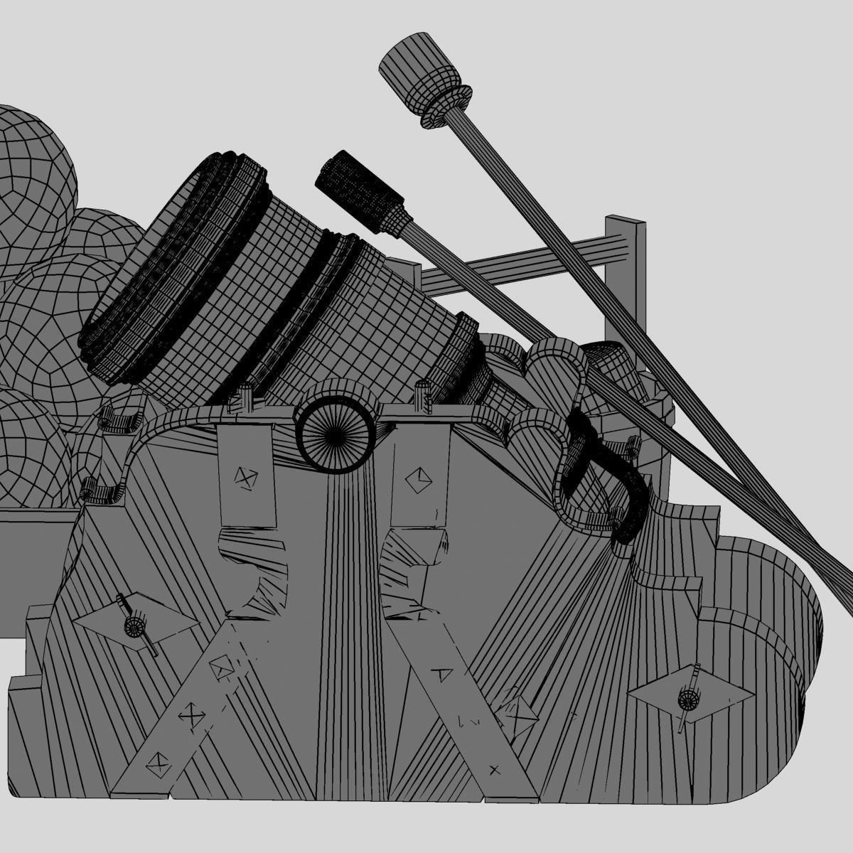 Howitzer 365-06 500lbs Low-poly 3D model_8