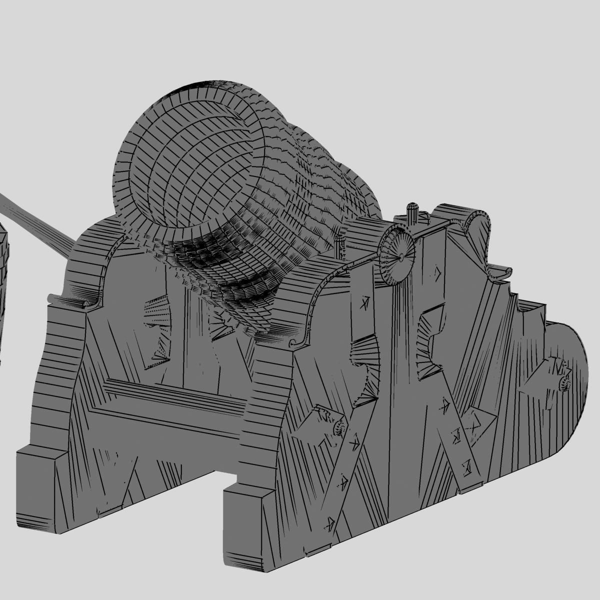 Howitzer 365-06 500lbs Low-poly 3D model_9