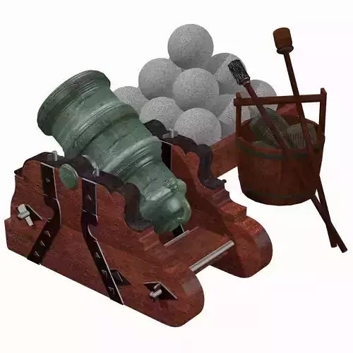 Howitzer 365-06 500lbs Low-poly 3D model
