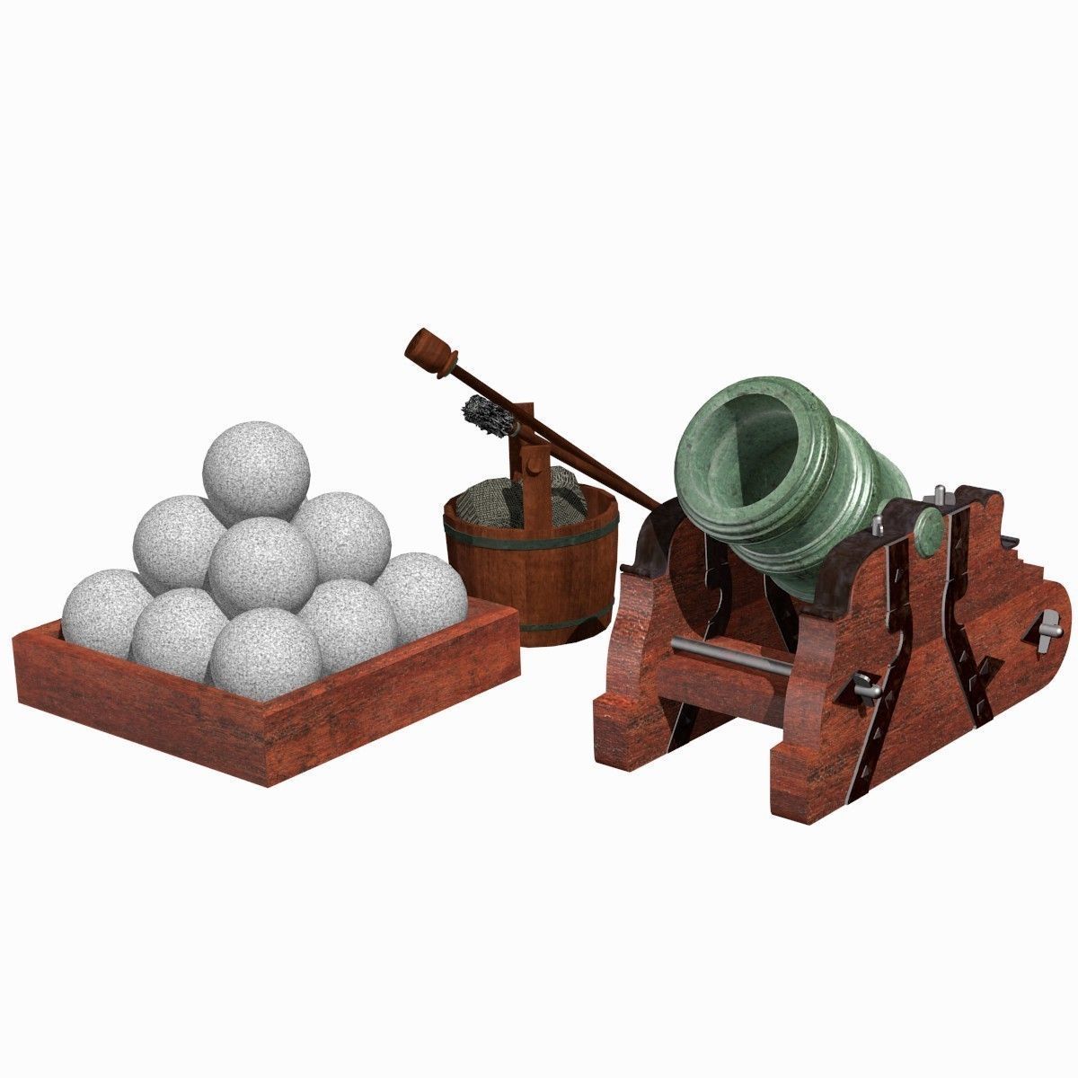 Howitzer 365-06 500lbs Low-poly 3D model_4
