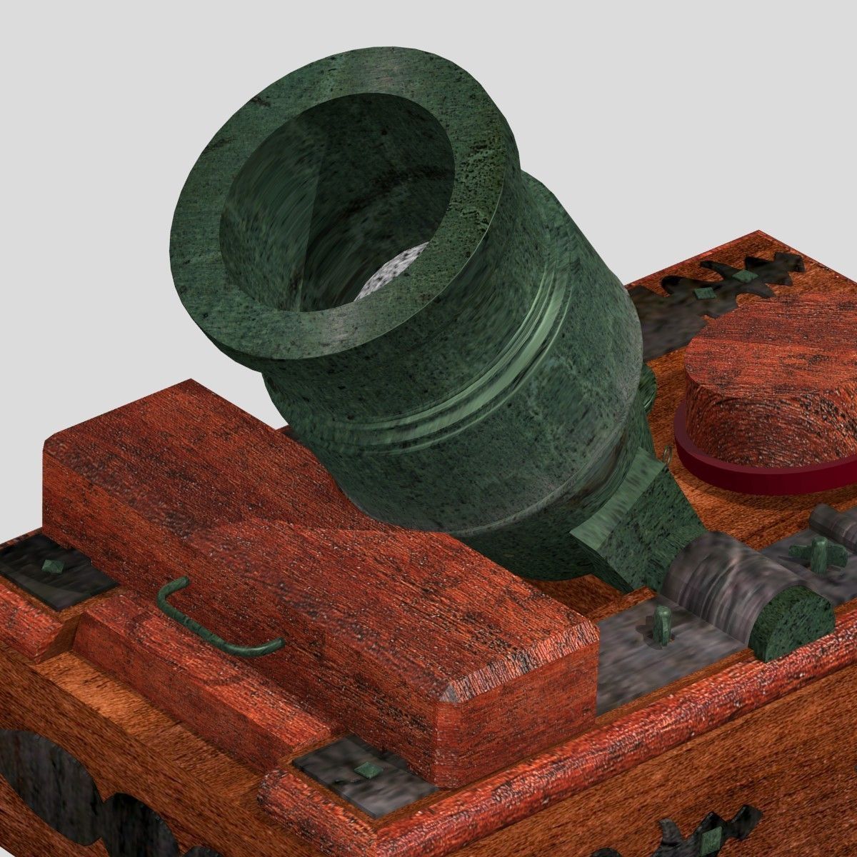 Mortar 500lbs Low-poly 3D model_5
