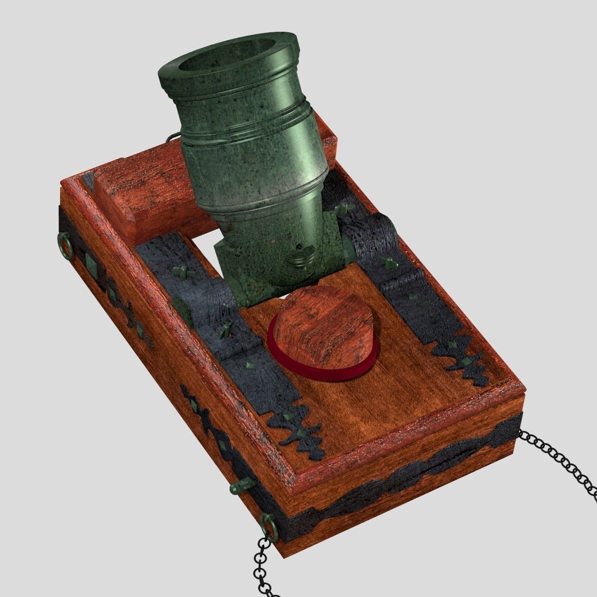 Mortar 500lbs Low-poly 3D model_2