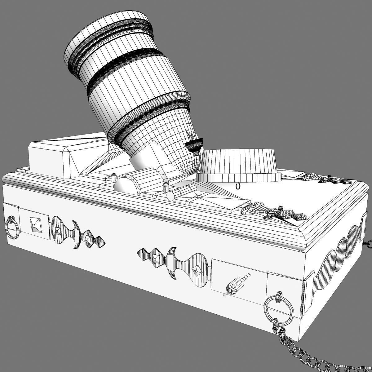 Mortar 500lbs Low-poly 3D model_9