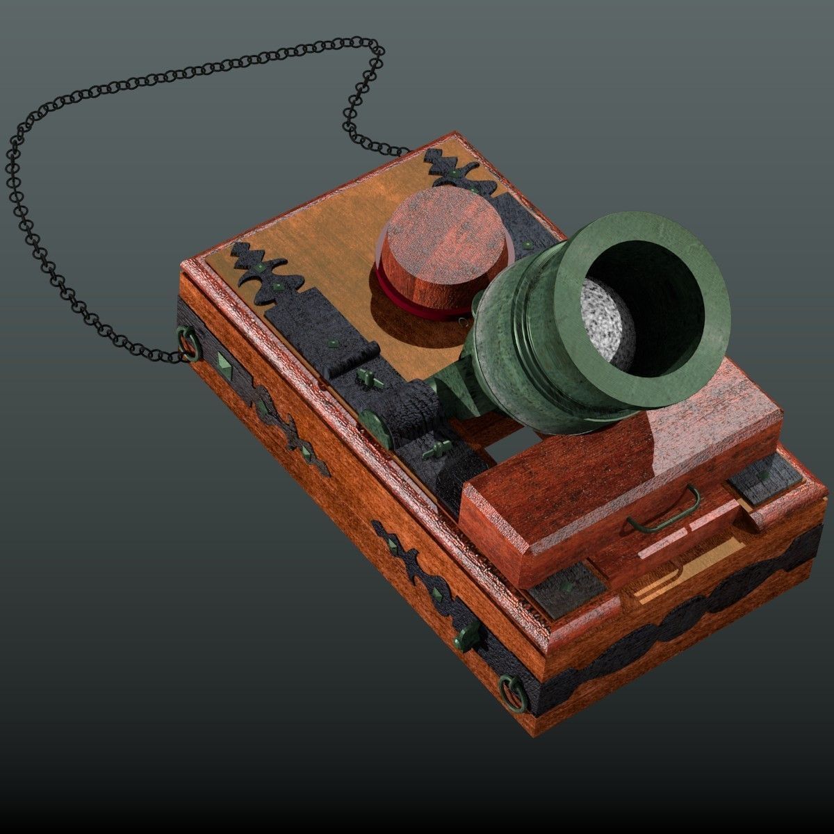 Mortar 500lbs Low-poly 3D model_1