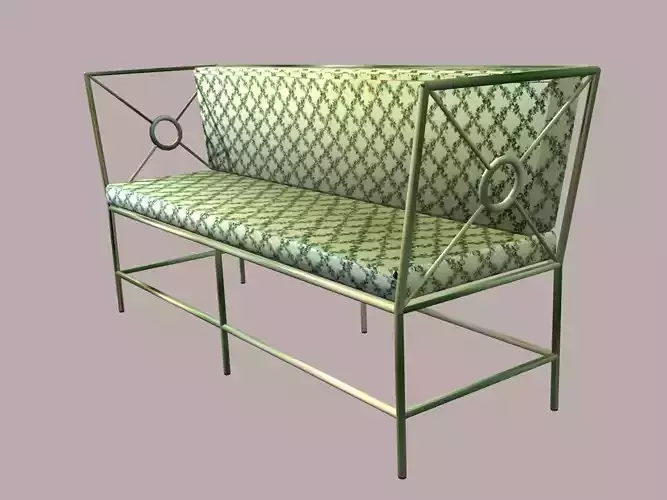 Wrought Iron Sofa  Low-poly 3D model