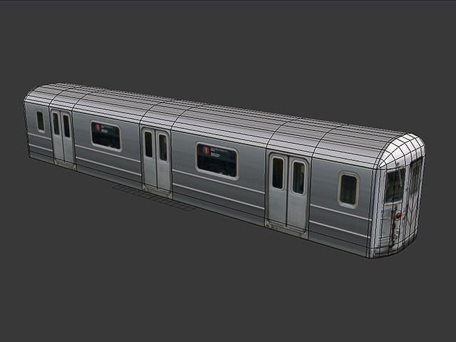 Subway Car - R62 Low-poly 3D model_2