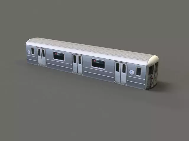Subway Car - R62 Low-poly 3D model_0