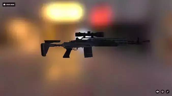 M14 EBR Low-poly 3D model