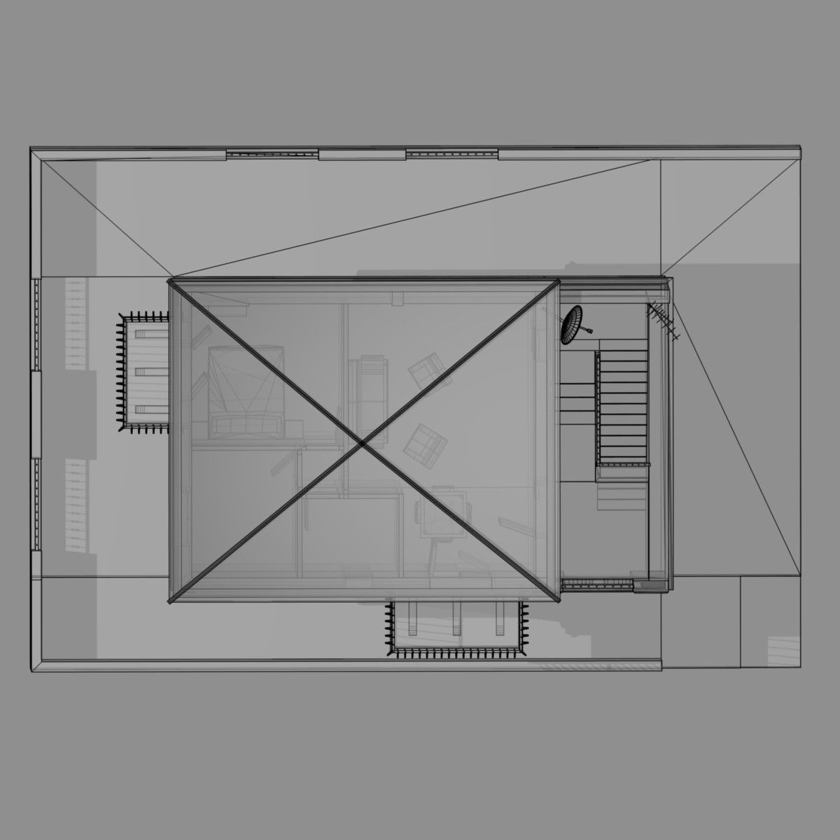 Tho Storey Building - House Low-poly 3D model_11