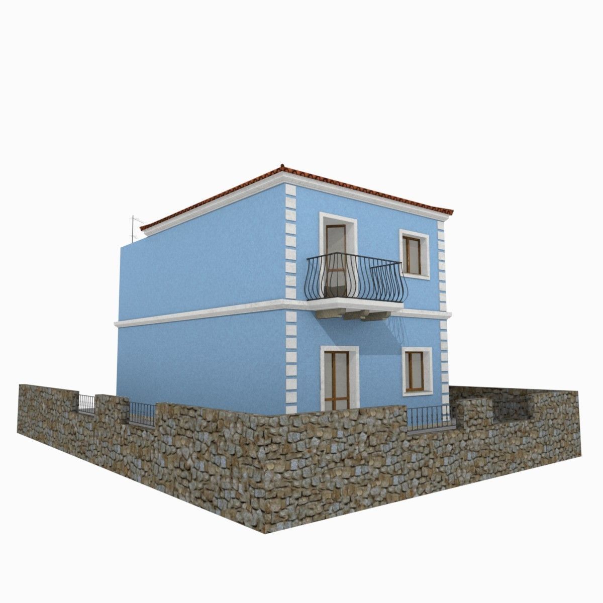 Tho Storey Building - House Low-poly 3D model_17