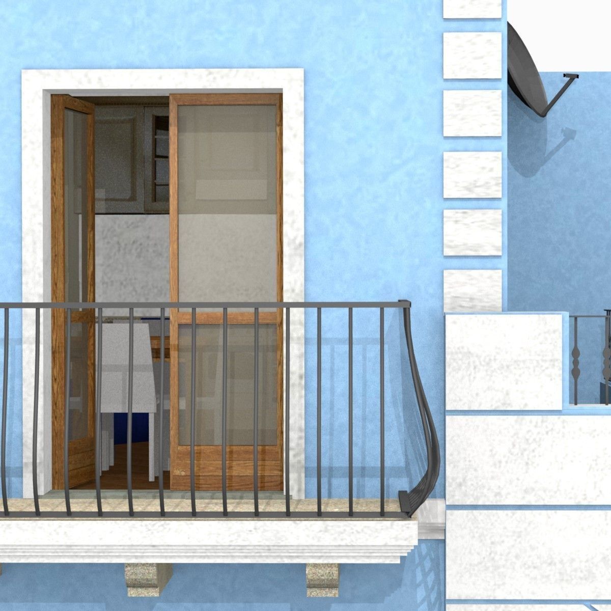 Tho Storey Building - House Low-poly 3D model_23