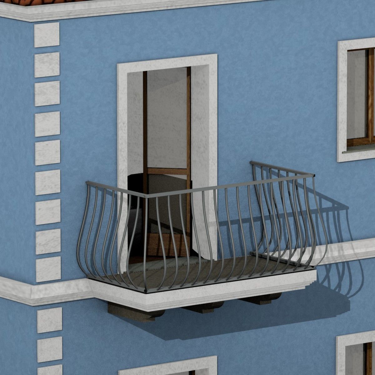 Tho Storey Building - House Low-poly 3D model_22