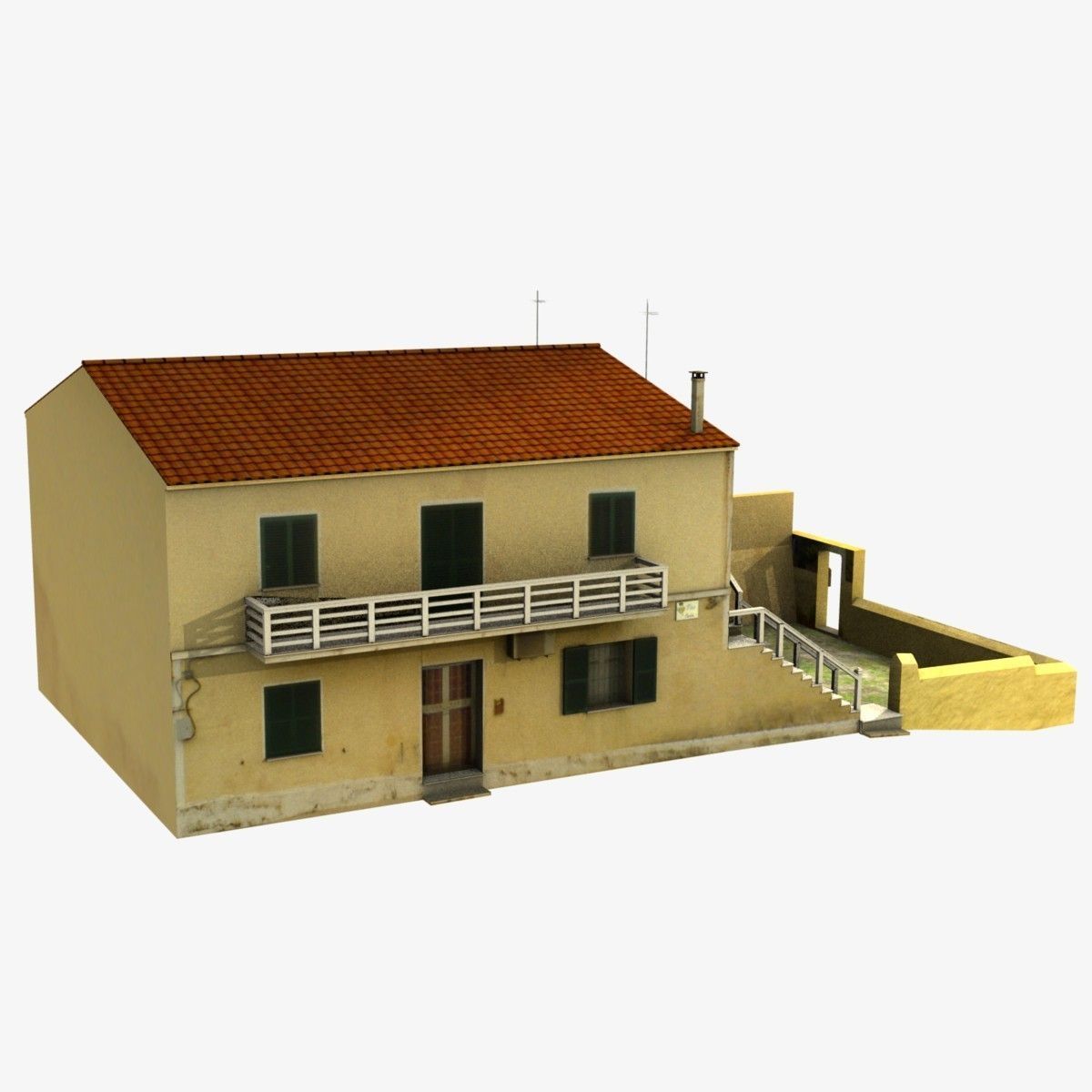 Village Home  N-E Low-poly 3D model_4