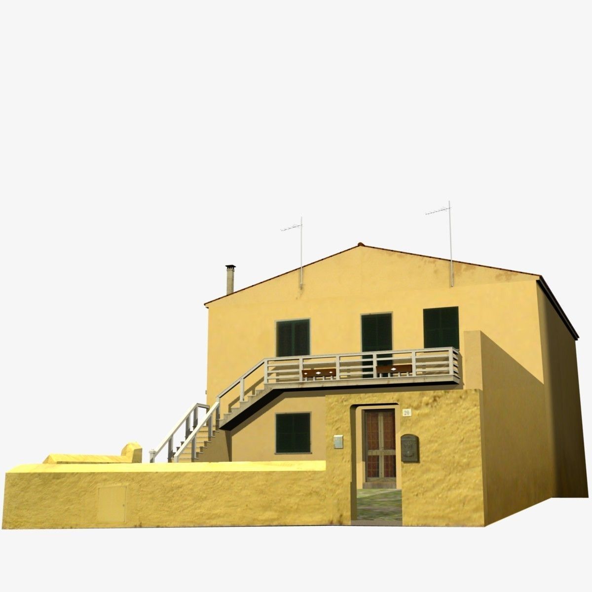Village Home  N-E Low-poly 3D model_1