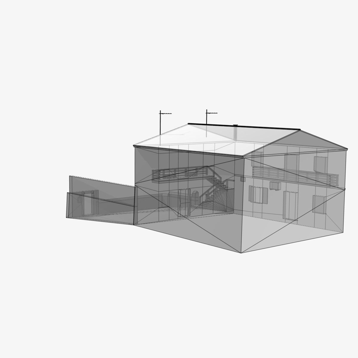 Village Home  N-E Low-poly 3D model_11