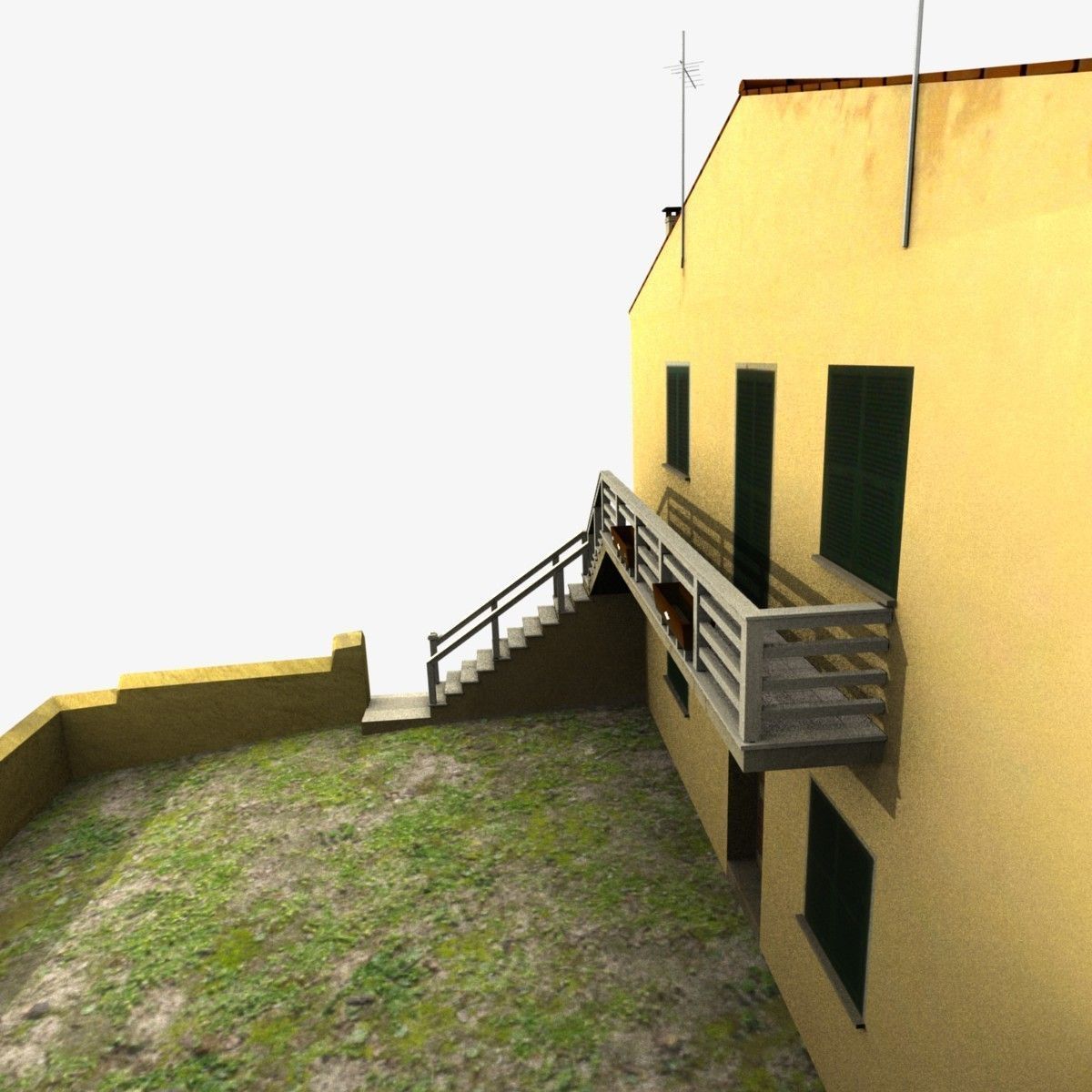 Village Home  N-E Low-poly 3D model_8