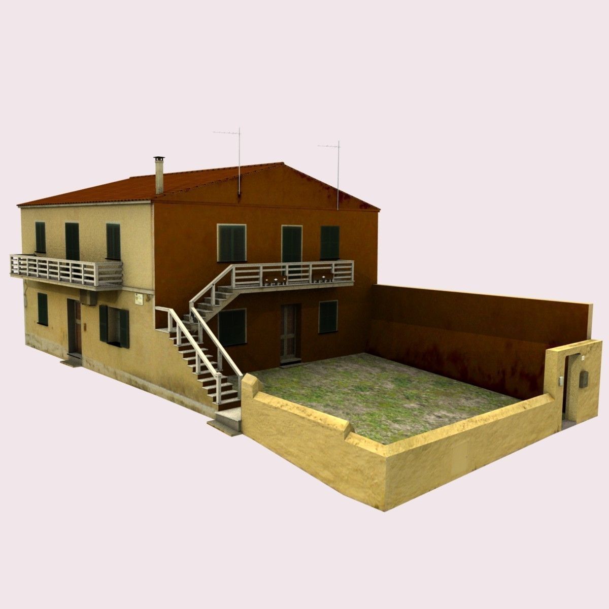 Village Home  N-E Low-poly 3D model_15