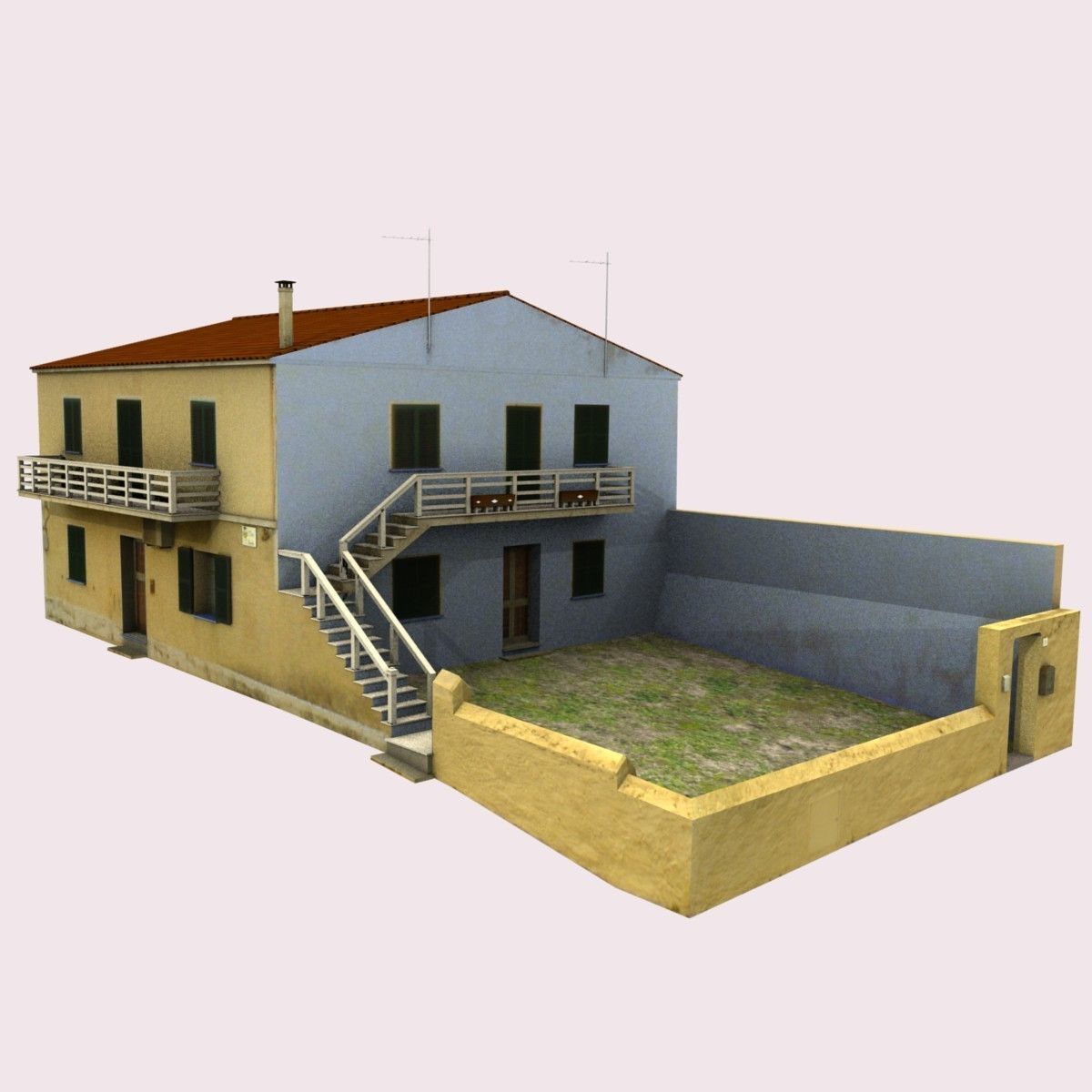 Village Home  N-E Low-poly 3D model_13