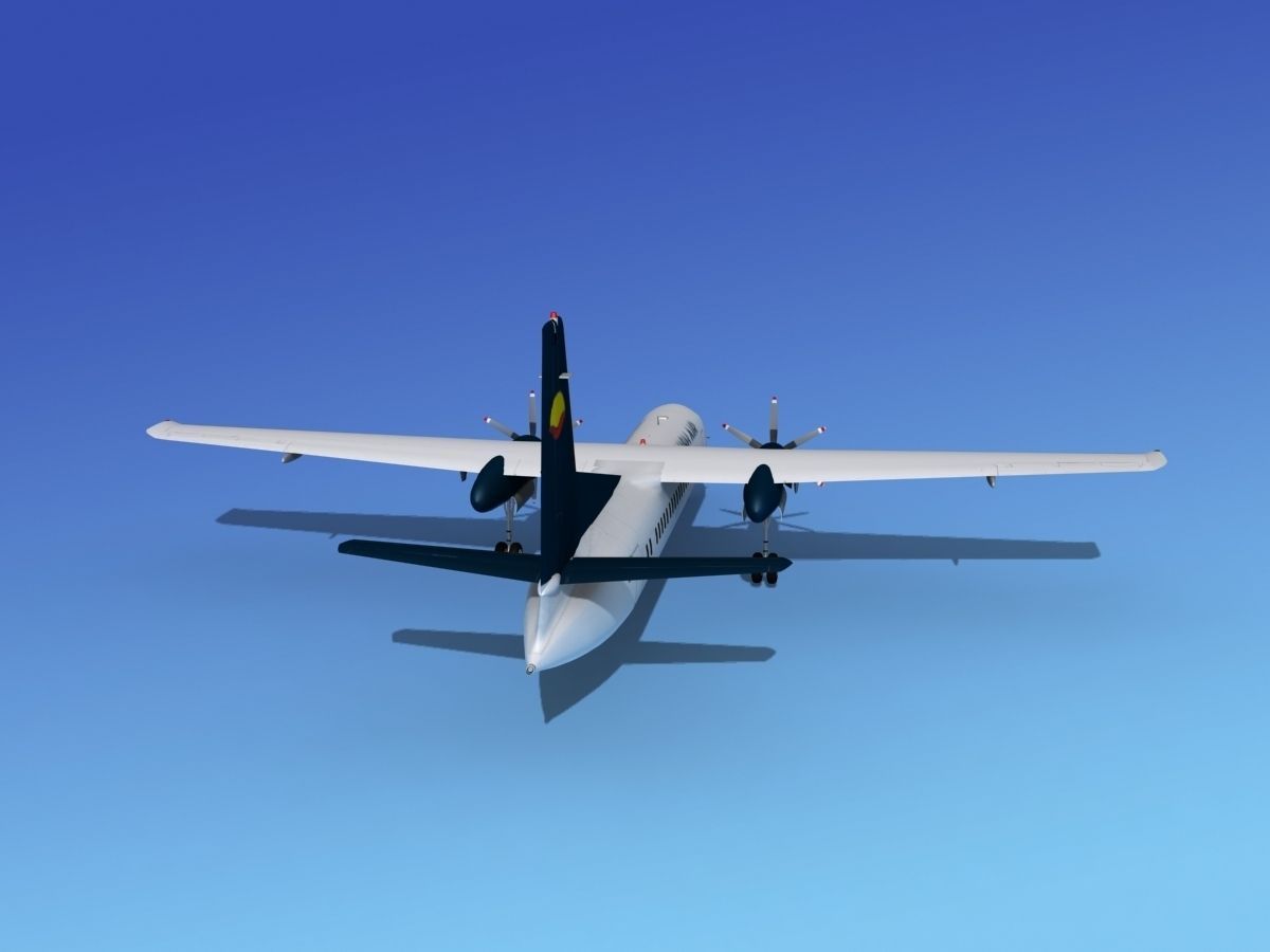 Fokker 50 Kish Air 3D model_6