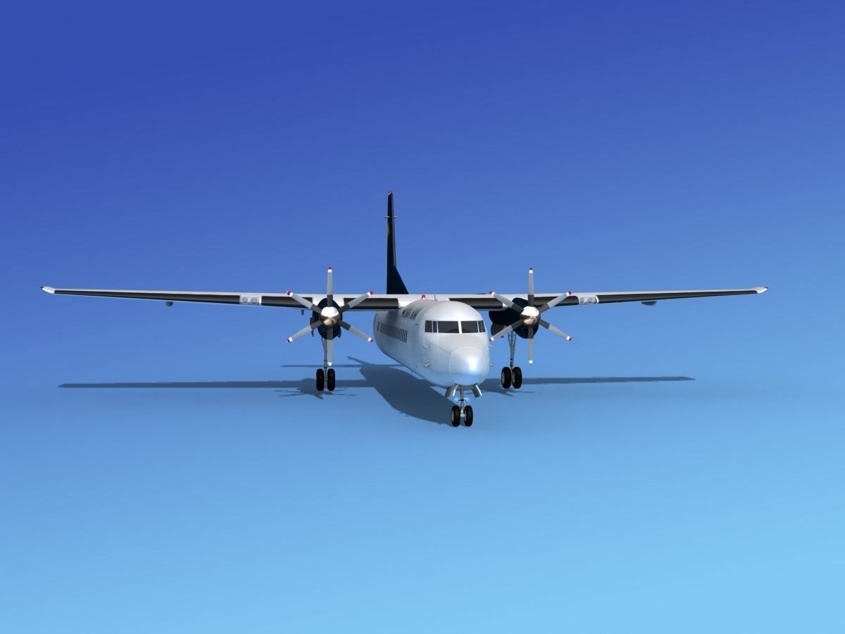 Fokker 50 Kish Air 3D model_1