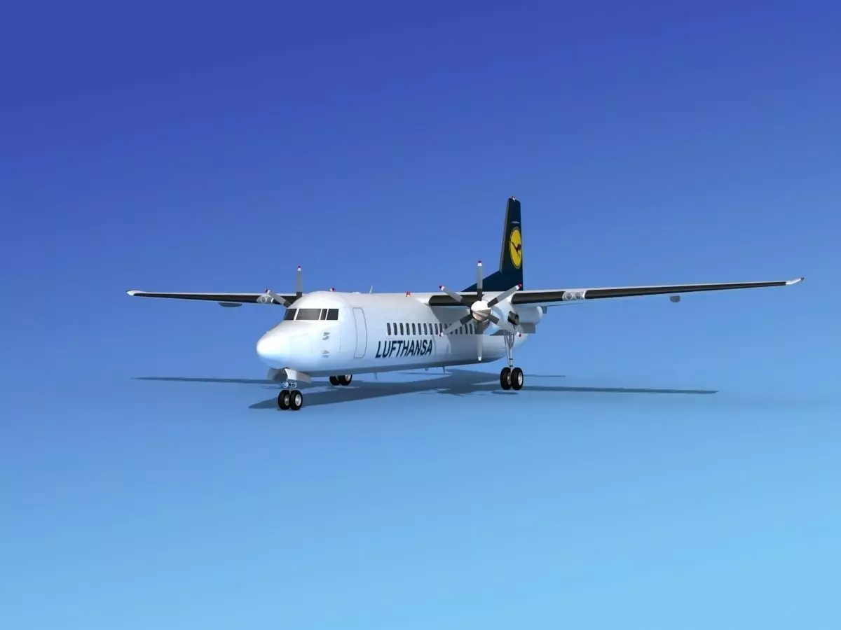 Fokker 50 Lufthansa 3D model
