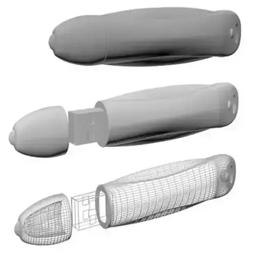 USB Flash Drive 02 3D model