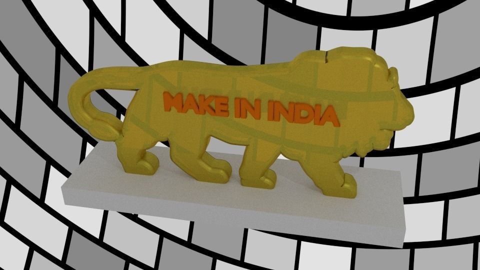 Pendant US India map 3D print model_2