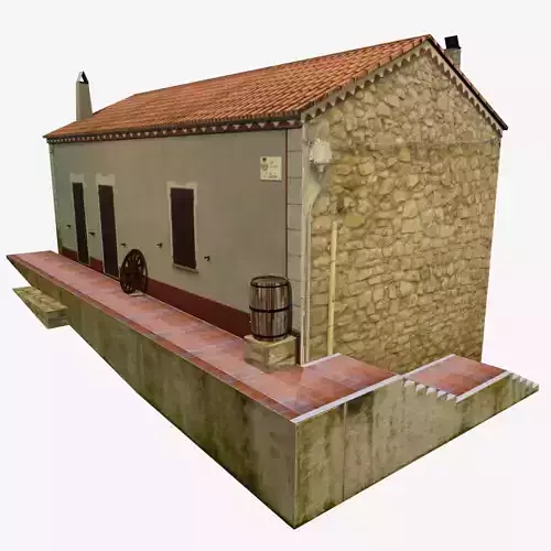 Village Home S-C-W Low-poly 3D model