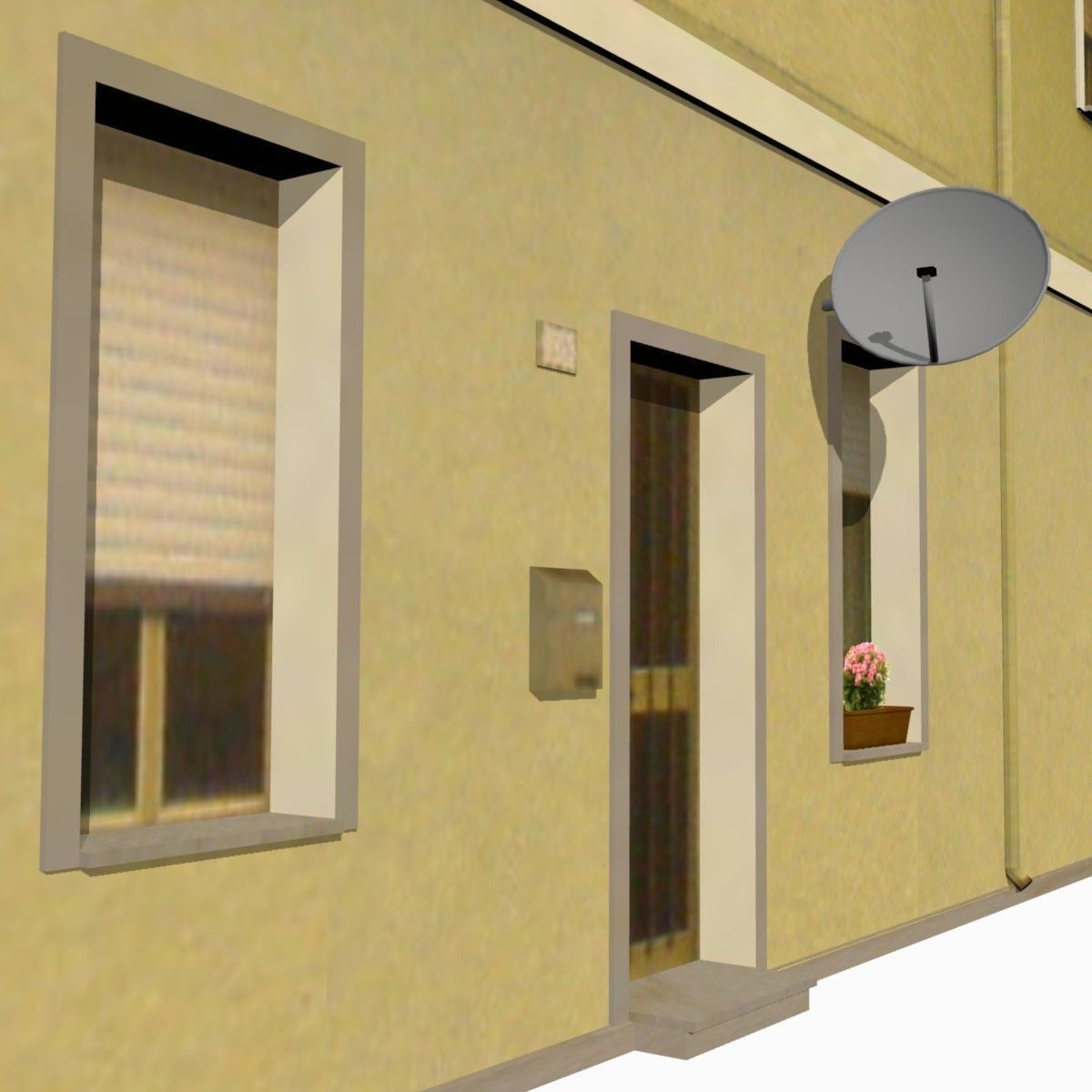 Village Home W-N Low-poly 3D model_7