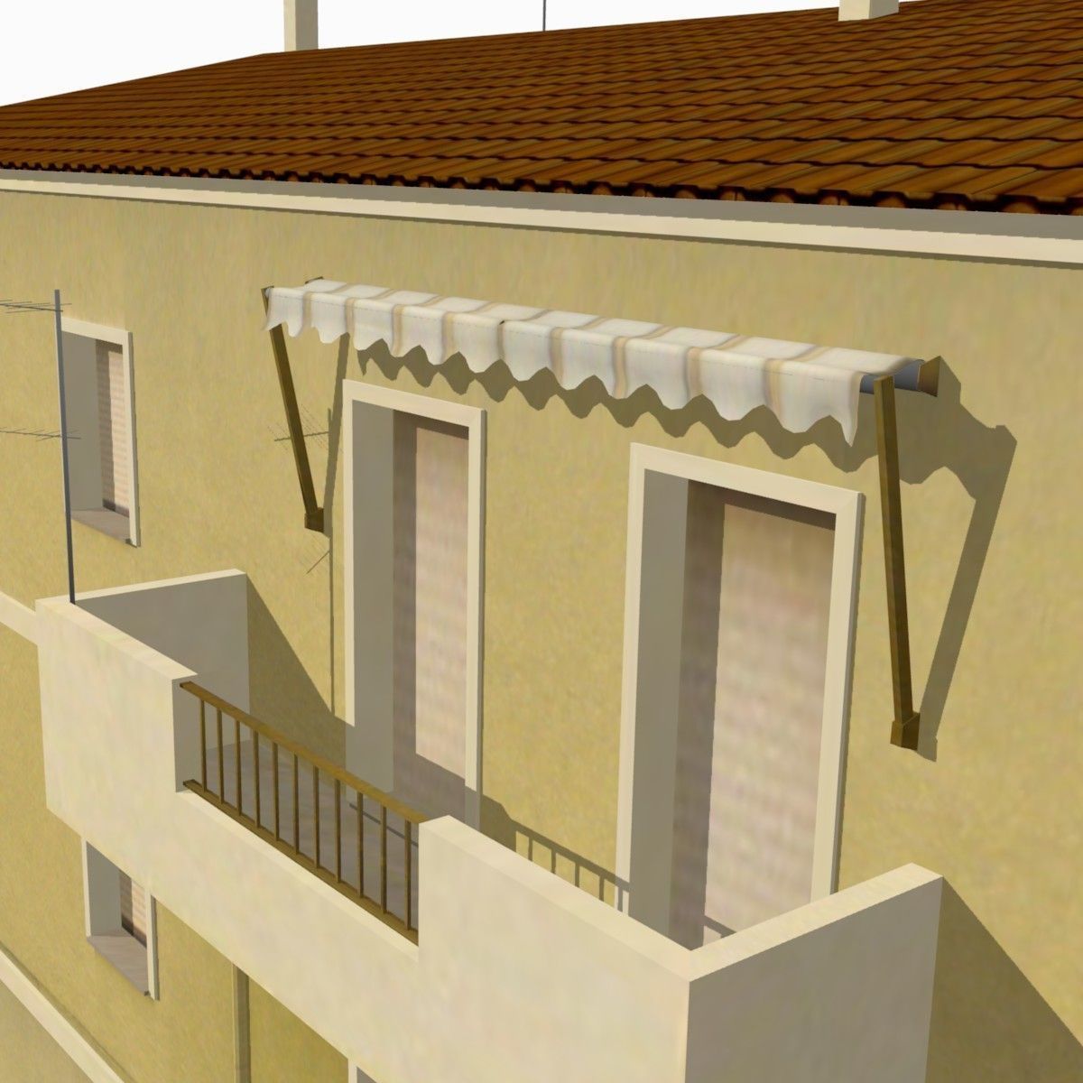 Village Home W-N Low-poly 3D model_9