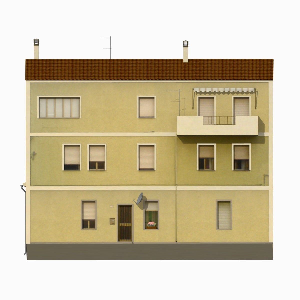 Village Home W-N Low-poly 3D model_5