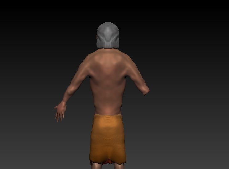Primal man 3D model_1