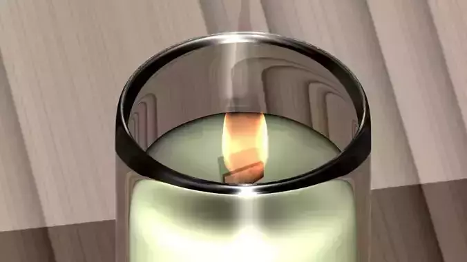 Wood Wick Candle 3D print model