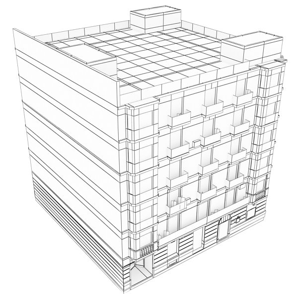 Building apartment - apartment 3D model_11