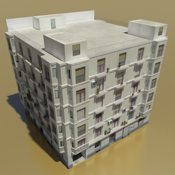 Building apartment - apartment 3D model_3
