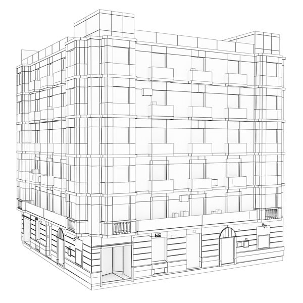 Building apartment - apartment 3D model_10