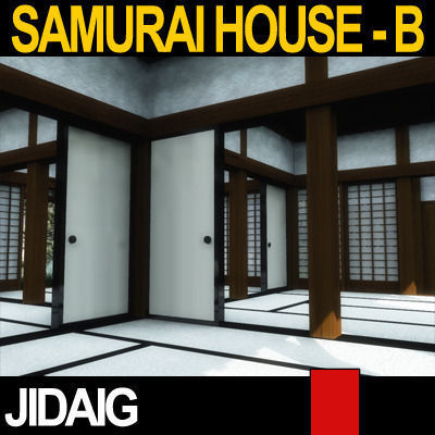 Japanese Village House Block B 3D model_3