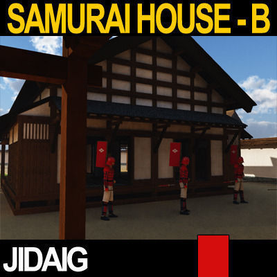 Japanese Village House Block B 3D model_6