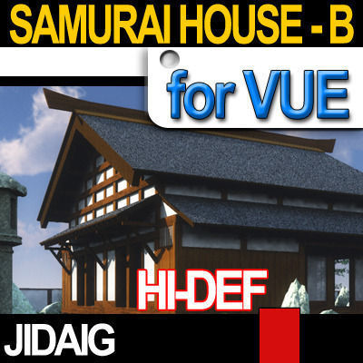 Japanese Village House Block B 3D model_1