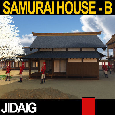 Japanese Village House Block B 3D model_8