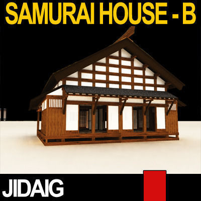 Japanese Village House Block B 3D model_7