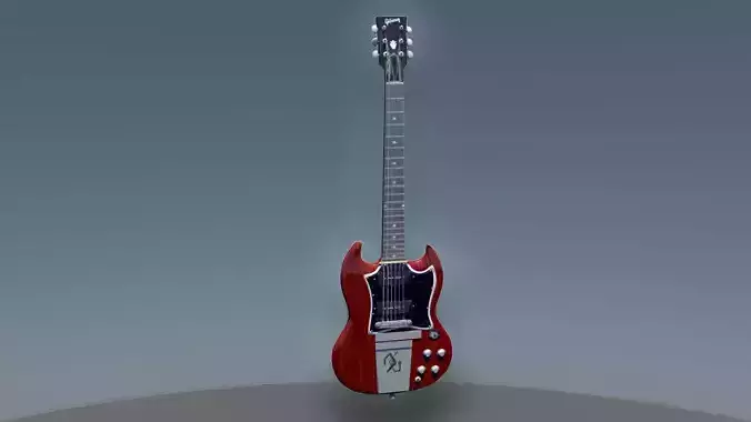 Gibson sg diavoletto   Guitar Low-poly 3D model