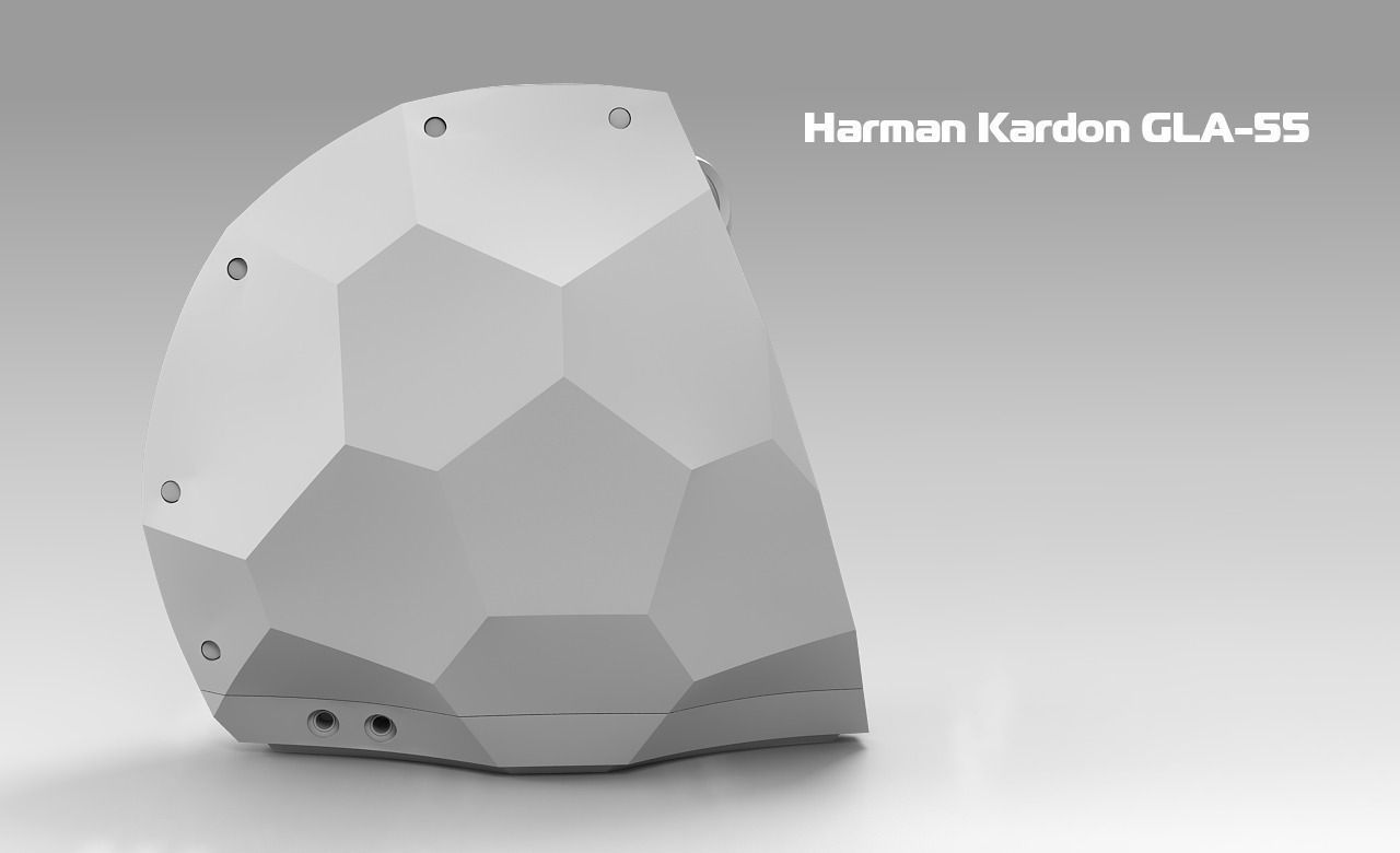 Harman Kardon GLA-55 speakers 3D model_3