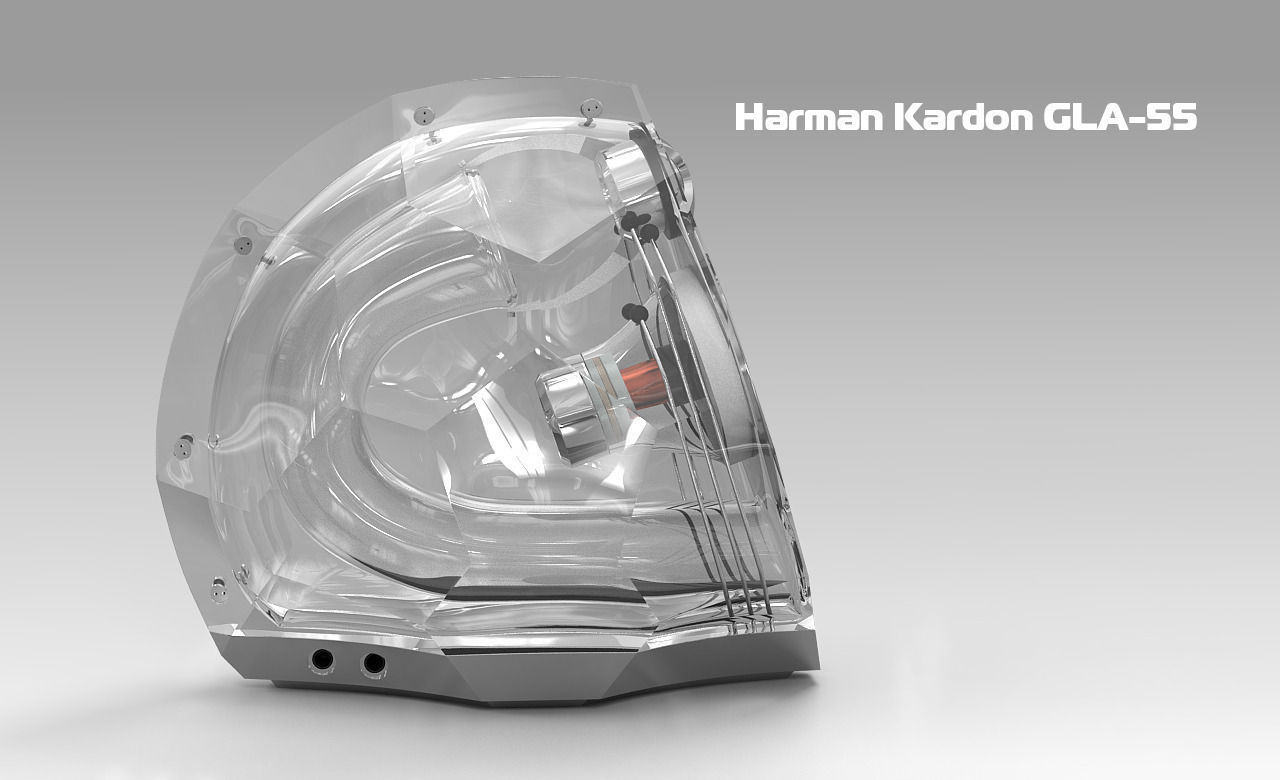 Harman Kardon GLA-55 speakers 3D model_2