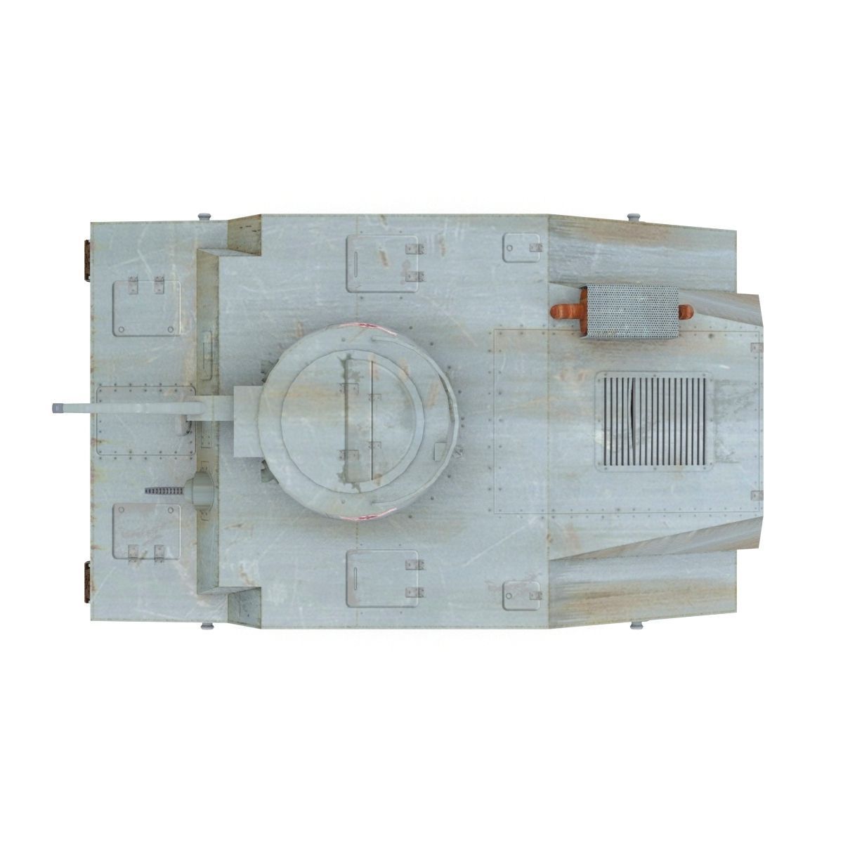 Tank Type 2 Ka-Mi Low-poly 3D model_9