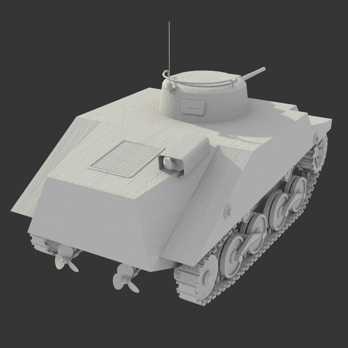 Tank Type 2 Ka-Mi Low-poly 3D model_11