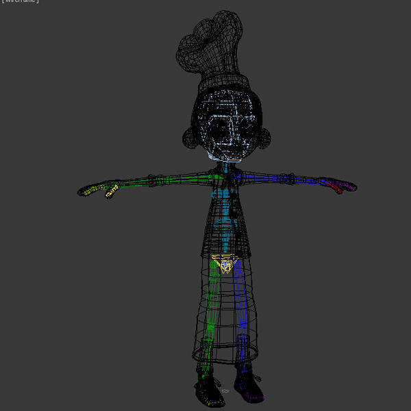 Chef cartoon 02 3D model_9