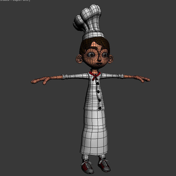 Chef cartoon 02 3D model_17